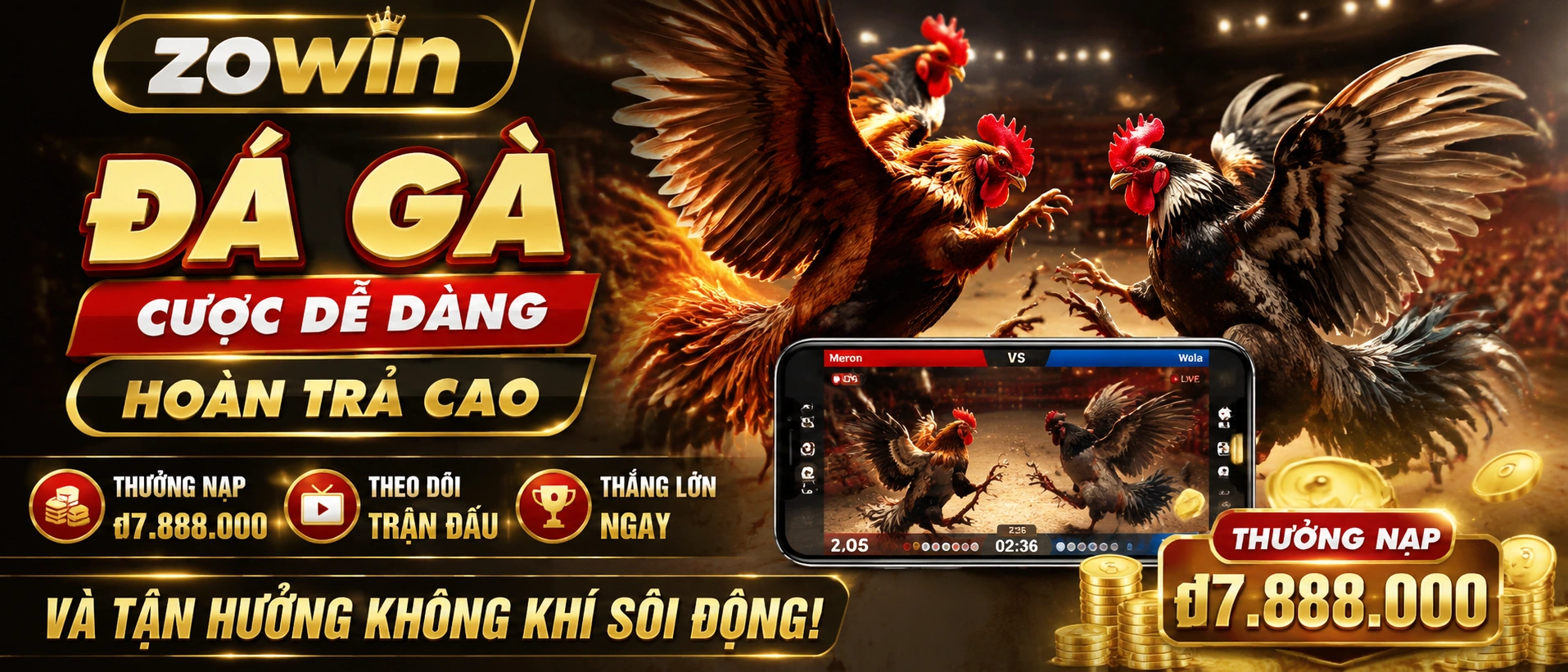Đá Gà hub trên mobile