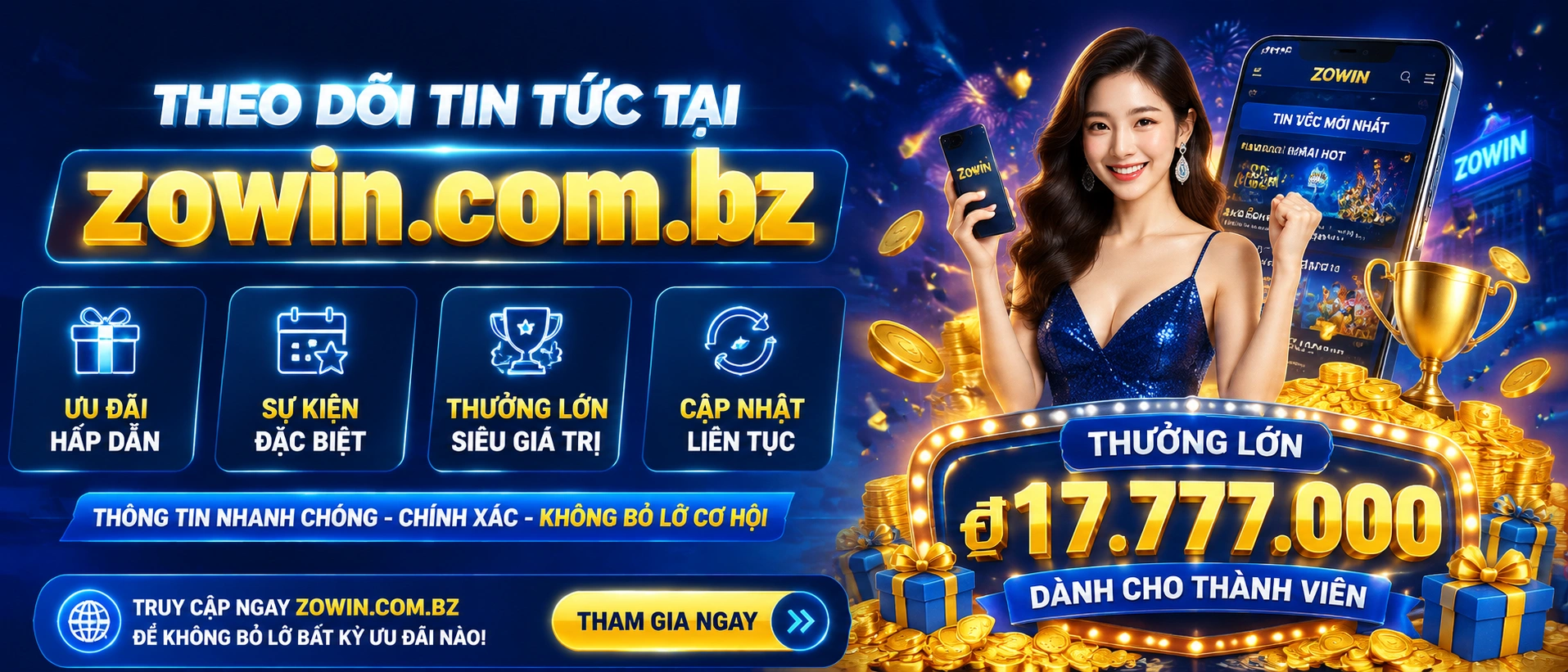 Mobile gaming and promo overview on Zowin